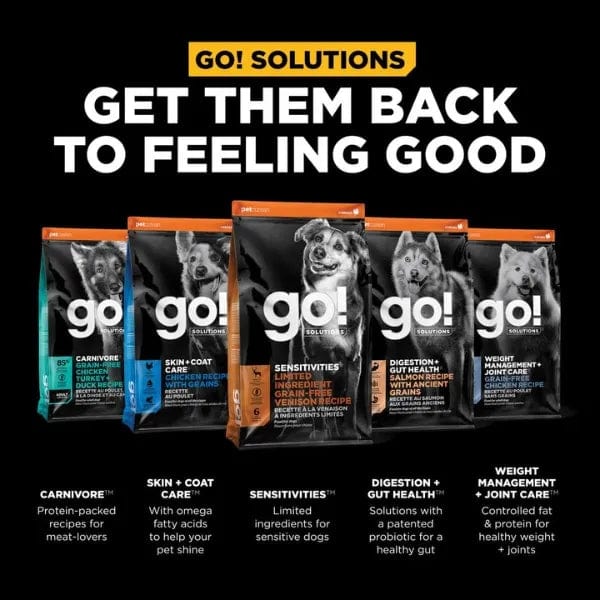 Petcurean Go! Solutions Sensitivities Limited Ingredient Grain Free Venison Recipe Dry Dog Food, 22lb