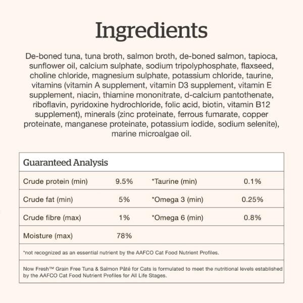 Petcurean Now Fresh Tuna & Salmon Pâté Grain-Free Wet Cat Food