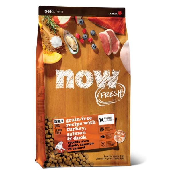Petcurean Now Fresh Turkey, Salmon & Duck Recipe Senior Dry Dog Food, 22lb