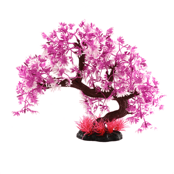 Petland Canada Fish Gear Cherry Blossom Tree Plastic Aquarium Plant