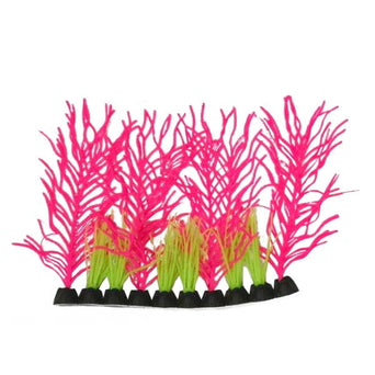 Petland Canada Fish Gear Glow Foreground Pink Grass Silicone Aquarium Plant