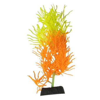 Petland Canada Fish Gear Glow Green/Orange Cabomba Silicone Aquarium Plant