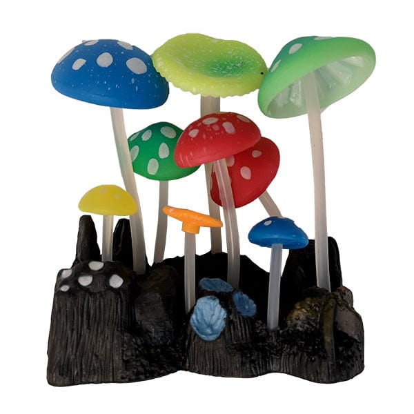 Petland Canada Fish Gear Glow Mushroom Silicone Aquarium Ornament