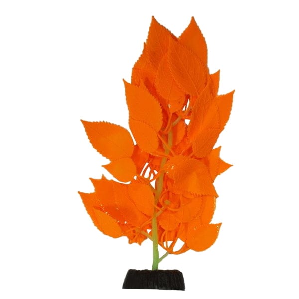 Petland Canada Fish Gear Glow Orange Broad Leaf Hygrophila Silicone Aquarium Plant