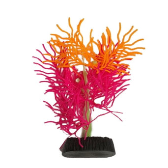 Petland Canada Fish Gear Glow Orange/Pink Seaweed Silicone Aquarium Plant