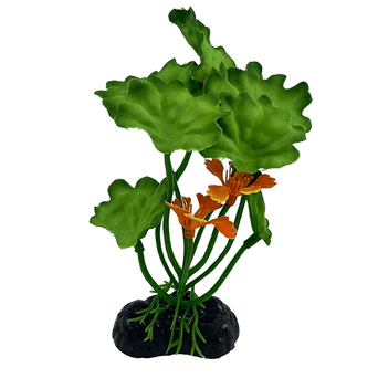 Petland Canada Fish Gear Orange Lotus Silk Betta Plant