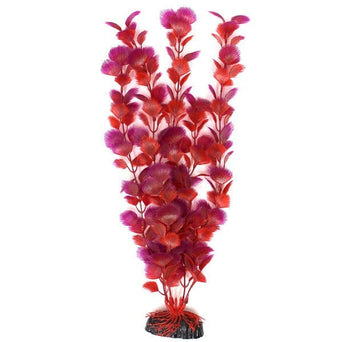Petland Canada Fish Gear Red Palm Plastic Aquarium Plant (16")