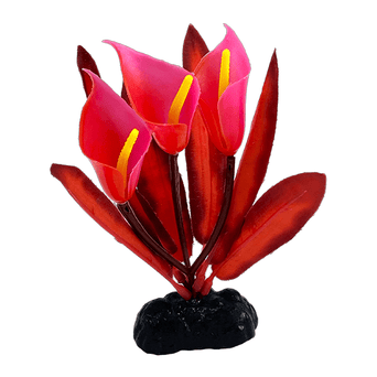 Petland Canada Fish Gear Red Peace Lily Silk Betta Plant