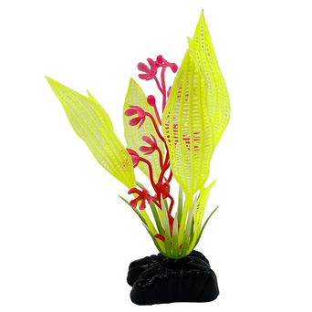 Petland Canada Fish Gear Yellow Madagascar Lace Plastic Betta Plant