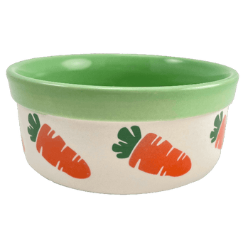 Petland Canada Moss Hollow Ceramic Carrot Bowl
