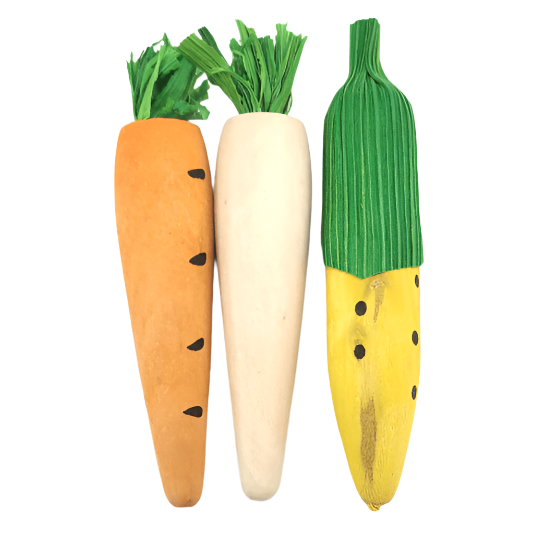 Petland Canada Moss Hollow Wood, Carrot & Corn Trio