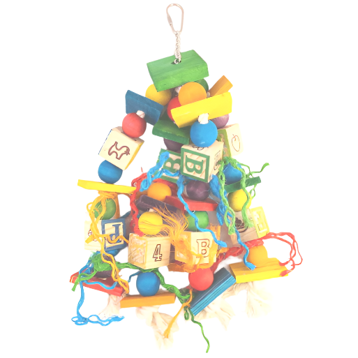 Petland Canada Tweeters ABC Block N Wood Slats Bird Toy