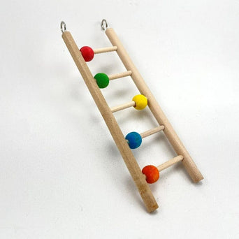 Petland Canada Tweeters Wooden Ladder with Beads