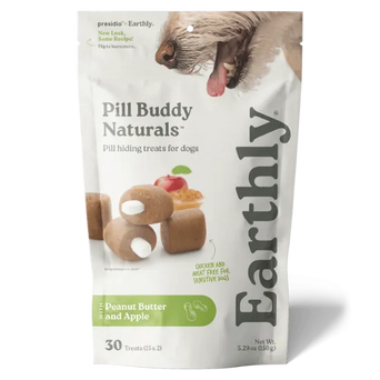 Presidio Earthly Pet Pill Buddy Naturals Pill Hiding Treat for Dogs; Peanut Butter & Apple Recipe