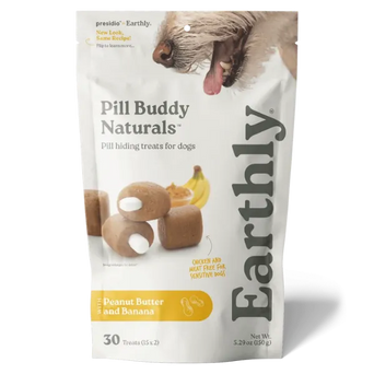 Presidio Earthly Pet Pill Buddy Naturals Pill Hiding Treat for Dogs; Peanut Butter & Banana Recipe
