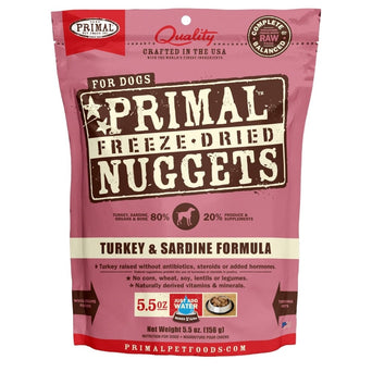 Primal Pet Foods Inc. Primal Freeze Dried Turkey & Sardine Nuggets for Dogs