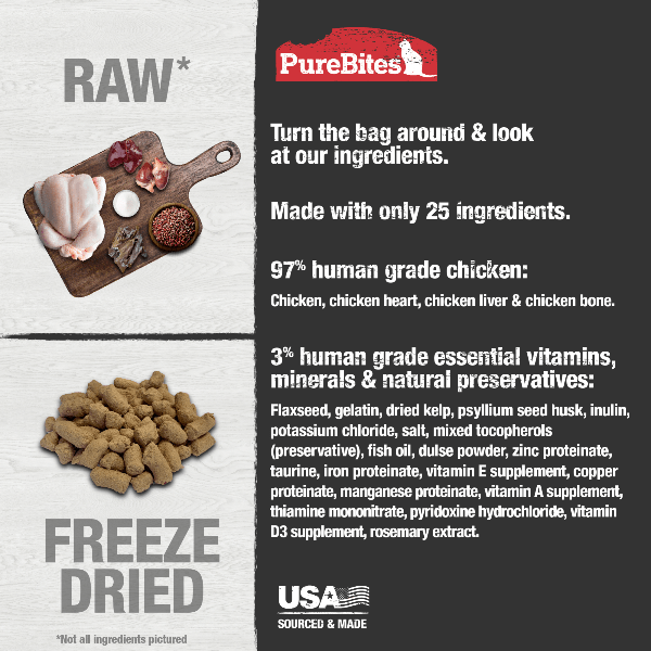 PureBites PureBites Freeze Dried Chicken Recipe Food Topper for Cats