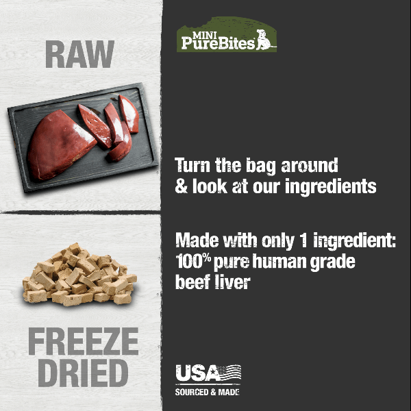 PureBites PureBites Freeze Dried Mini Training Beef Liver Dog Treats