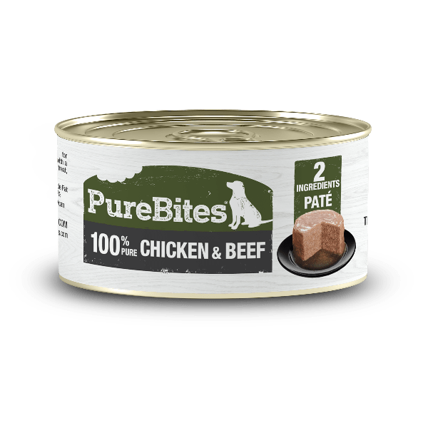 PureBites Pure Protein Chicken Beef Pate for Dogs