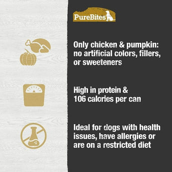 PureBites PureBites Pure Protein Chicken & Pumpkin Pâté for Dogs