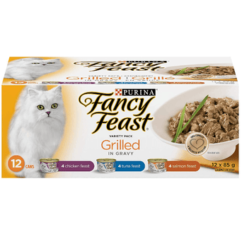 Purina Fancy Feast Grilled in Gravy Canned Cat Food Variety Pack