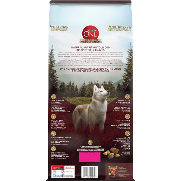 Purina One True Instinct Turkey Venison Dry Dog Food 1.72kg