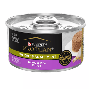 Purina Purina Pro Plan Adult Weight Management Turkey & Rice Entree Canned Cat Food, 85g