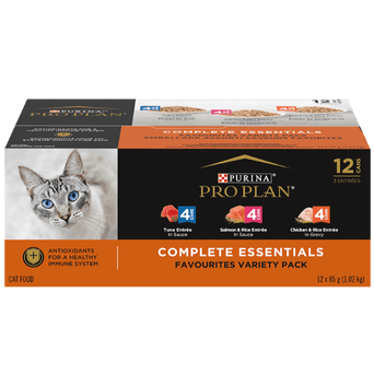 Purina Pro Plan Complete Essentials Classic Pate Wet Cat Food – 24 Cans, 3 Oz