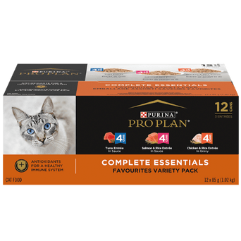 Purina Purina Pro Plan Complete Essentials Favourites Canned Cat Food Variety Pack