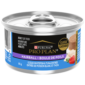 Purina Purina Pro Plan Hairball Ocean Whitefish & Tuna Entrée in Gravy Canned Cat Food, 85g