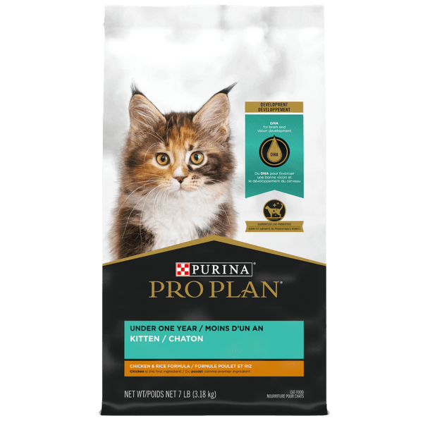 Purina Pro Plan Kitten Chicken Rice Formula Dry Kitten Food, 7lb