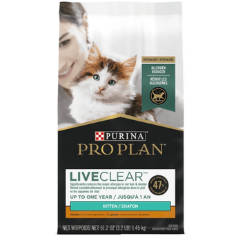 Purina Purina Pro Plan LiveClear Allergen Reducing Chicken & Rice Dry Kitten Food