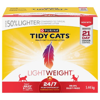 Purina Tidy Cats LightWeight 24/7 Performance Clumping Multi-Cat Litter, 5.44kg