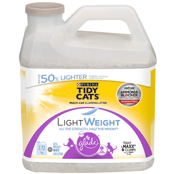 Tidy Cats LightWeight with Glade Clean Blossoms Clumping Cat Litter 2.72kg