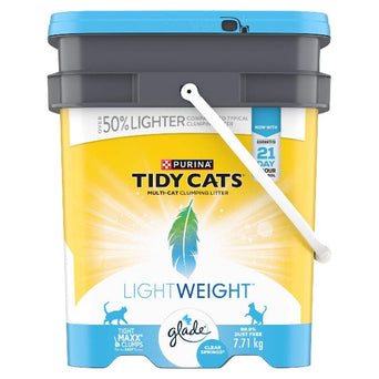 Purina Tidy Cats LightWeight with Glade Clear Springs Multi-Cat Clumping Cat Litter, 7.71kg