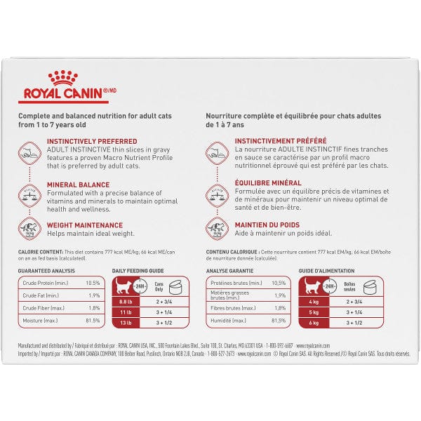Royal Canin Royal Canin Adult Instinctive Thin Slices in Gravy Canned Cat Food 12 Pack