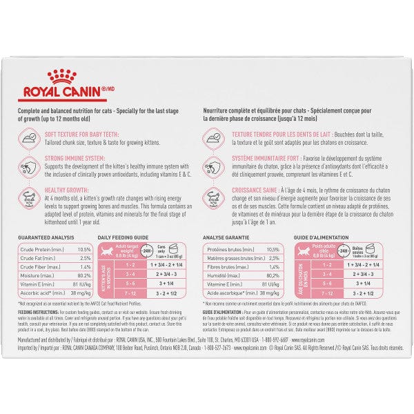 Royal Canin Royal Canin Kitten Thin Slices in Gravy Canned Cat Food 12 Pack