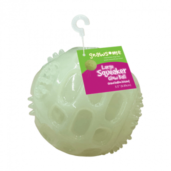 Royal Pet Inc. Gnawsome Glow in the Dark Squeaker Ball