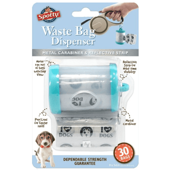 Royal Pet Inc. Spotty Clear Tube Waste Bag Dispenser with 30 Bags