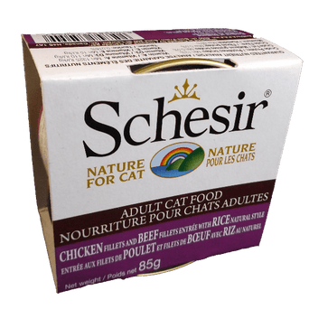 Schesir Schesir Chicken & Beef Fillets Entrée with Rice Natural Style Adult Wet Cat Food