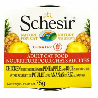 Schesir Schesir Chicken Fillets Entrée with Pineapple & Rice Natural Style Adult Wet Cat Food