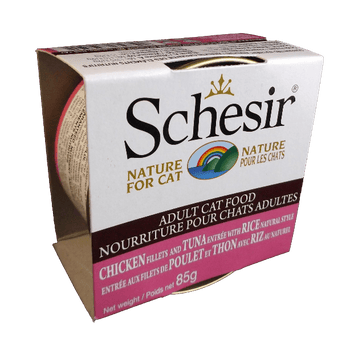 Schesir Schesir Chicken Fillets & Tuna Entrée with Rice Natural Style Adult Wet Cat Food