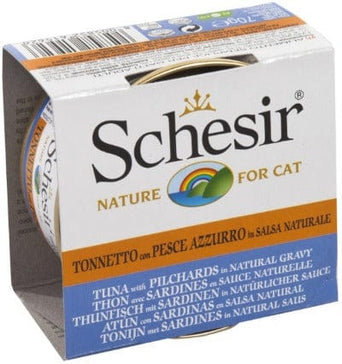 Schesir Schesir Tuna Entrée with Pilchards in Natural Gravy Adult Wet Cat Food