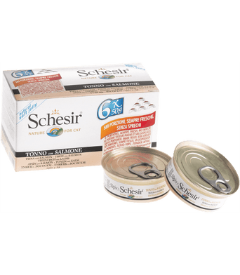 Schesir Schesir Tuna Entree with Salmon Adult Wet Cat Food Multipack