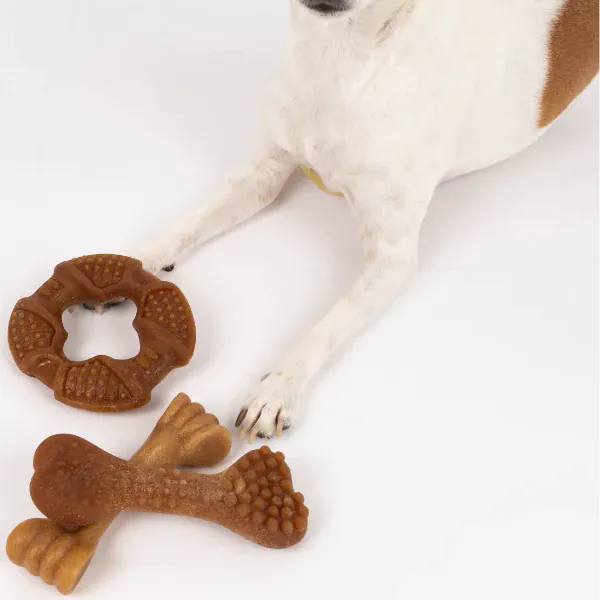 Silver Paw Silver Paw Bambooz Recycled Bamboo Fiber Dog Toys 3-Pack; Small