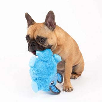 Silver Paw Silver Paw Fubeez Rubber Feet Blue Troll Dog Toy