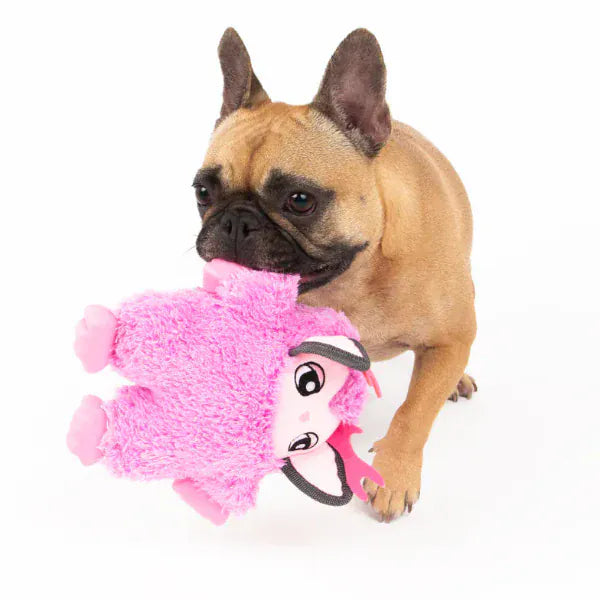 Silver Paw Silver Paw Fubeez Rubber Feet Pink Troll Dog Toy
