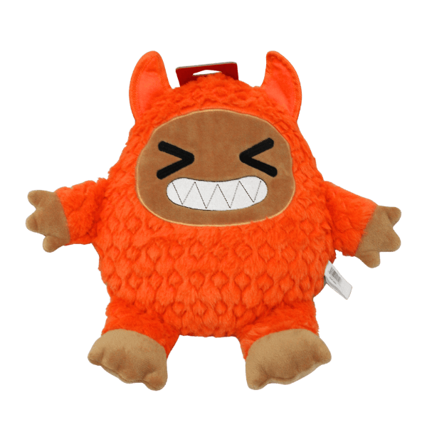 Silver Paw Silver Paw Seemz Heavy-Duty Orange Monster Dog Toy