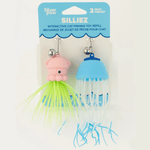 Silver Paw Silver Paw Silliez Silicone Pink Squid & Blue Jellyfish Refill Cat Toy 2-Pack