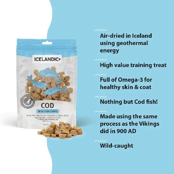Snack 21 Icelandic+ Cod Chips Mini Fish Chips Dog Treat
